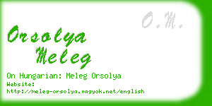 orsolya meleg business card